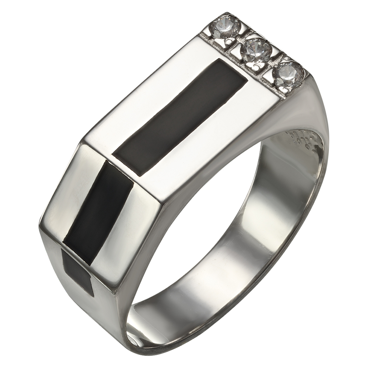 

Серебряное кольцо с фианитами с эмалью Tango Jewellery Company 380091А размер 22