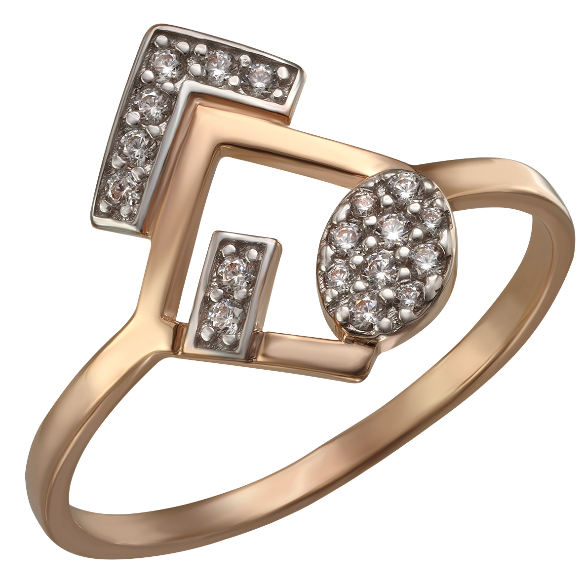 

Золотое кольцо "Элегантность" с фианитами Tango Jewellery Company 380464 размер 18