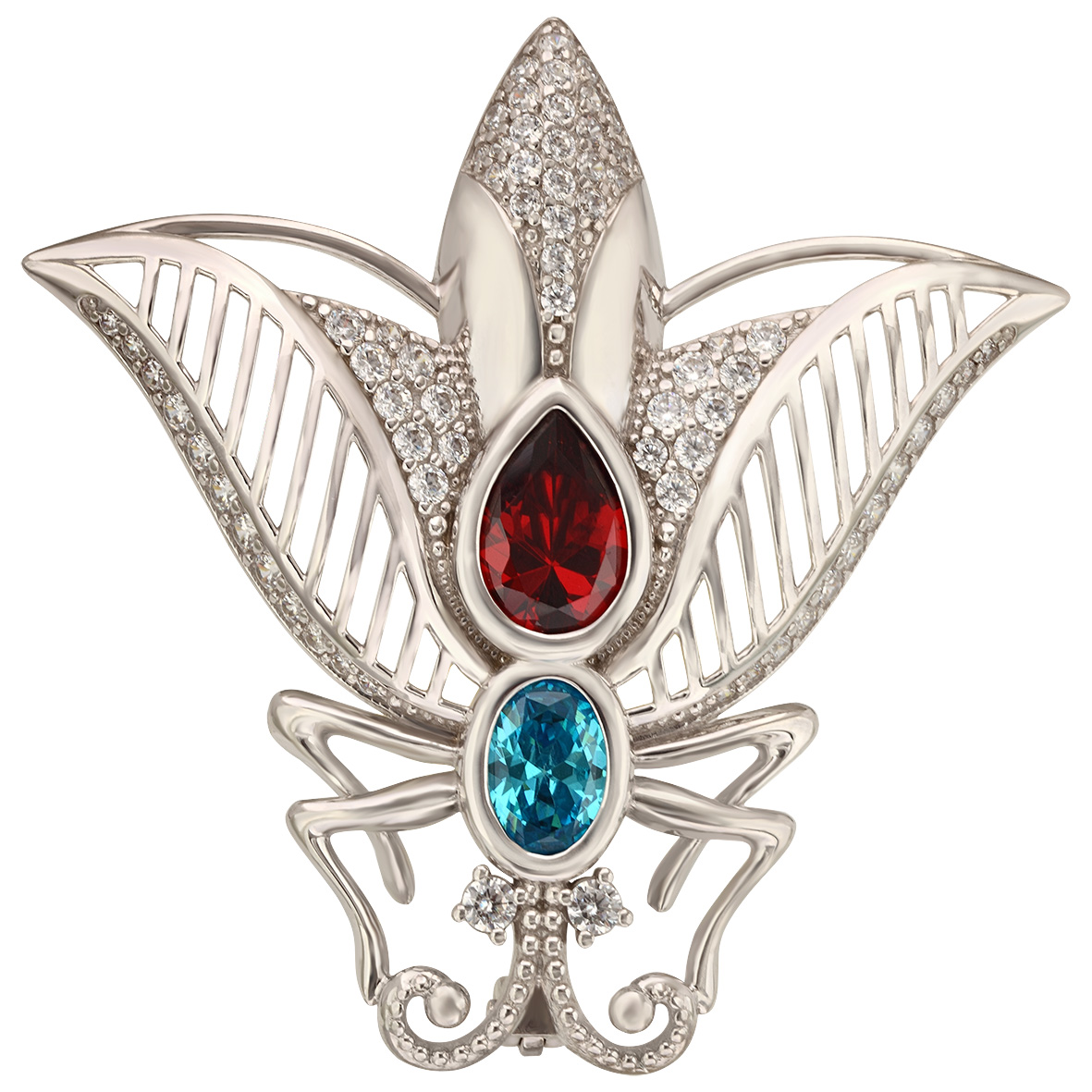 

Серебряная брошь с фианитами Tango Jewellery Company 660146С