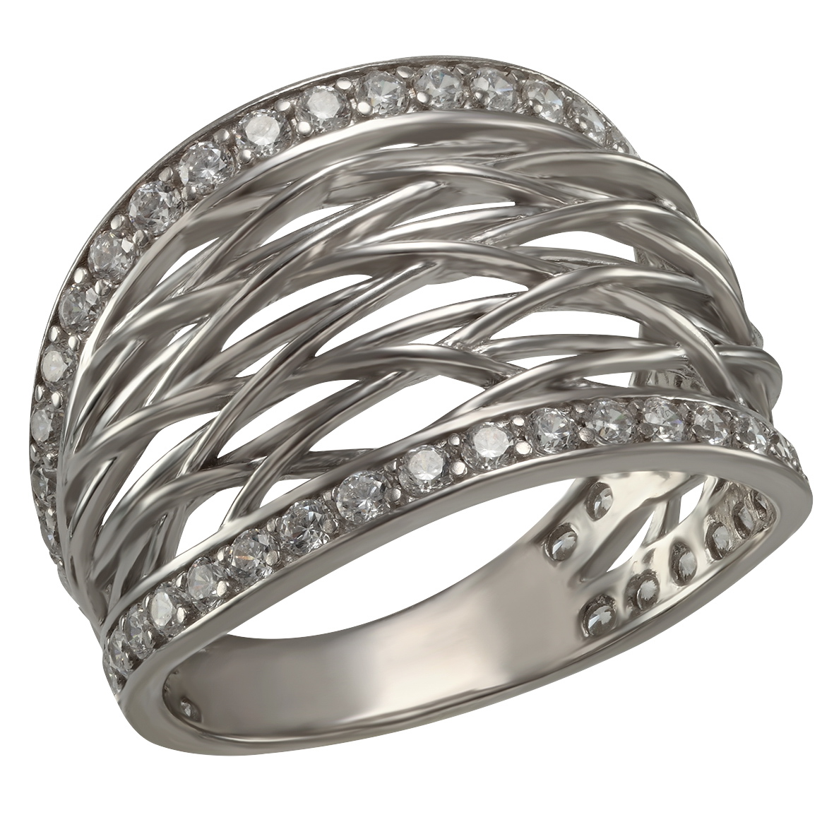 

Серебряное кольцо с фианитами Tango Jewellery Company 380220С размер 18.5