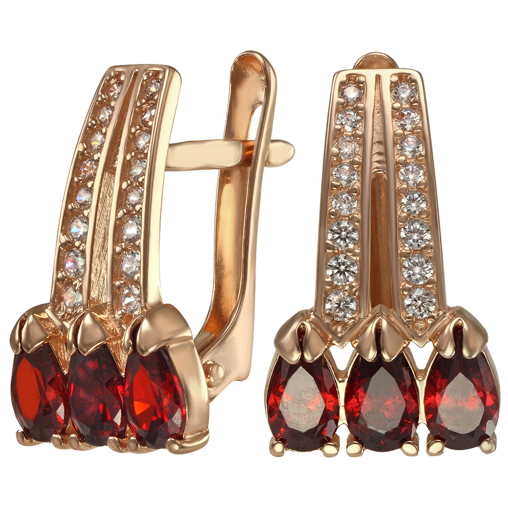 

Золотые серьги с фианитами Tango Jewellery Company 420315