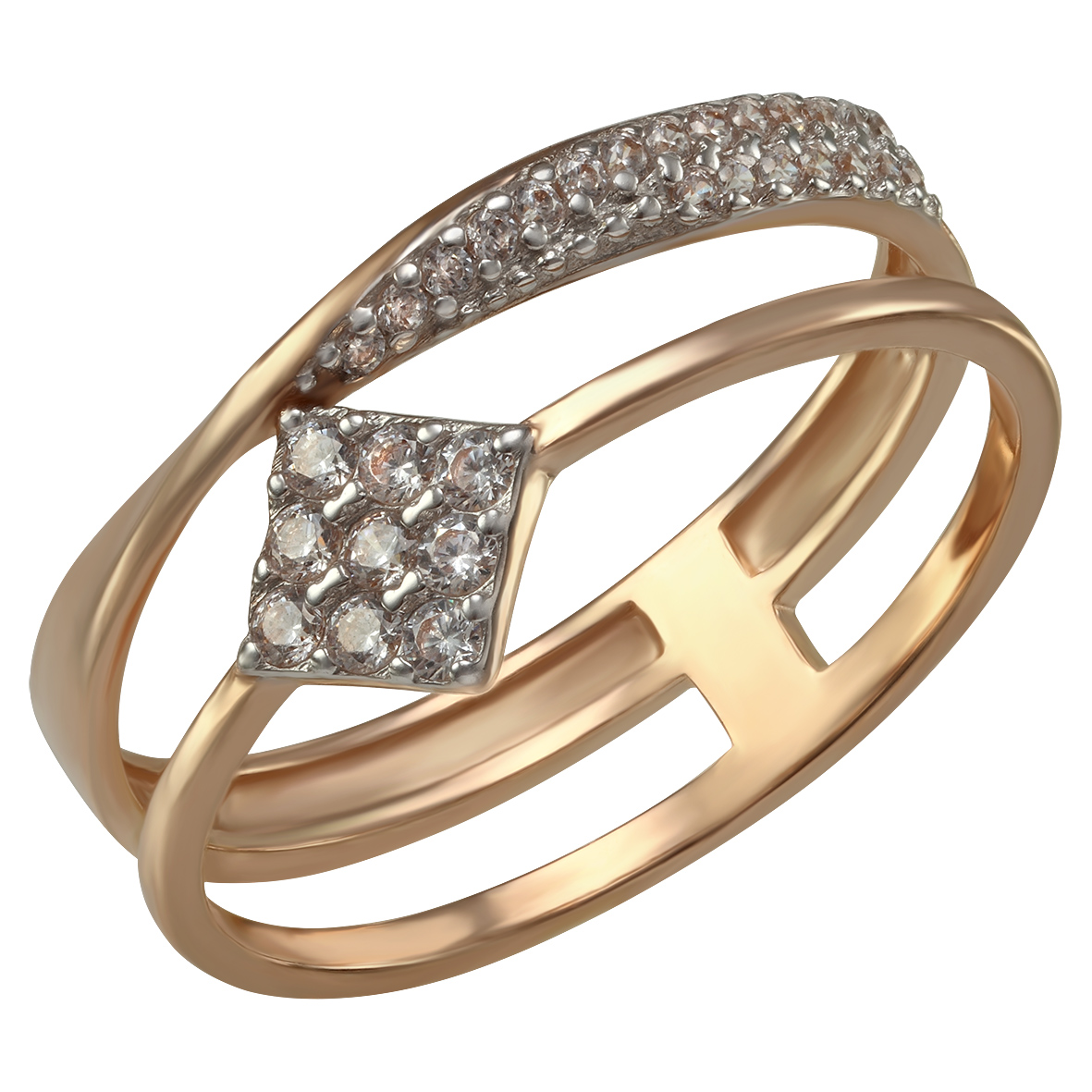 

Золотое кольцо с фианитами Tango Jewellery Company 380397 размер 16.5