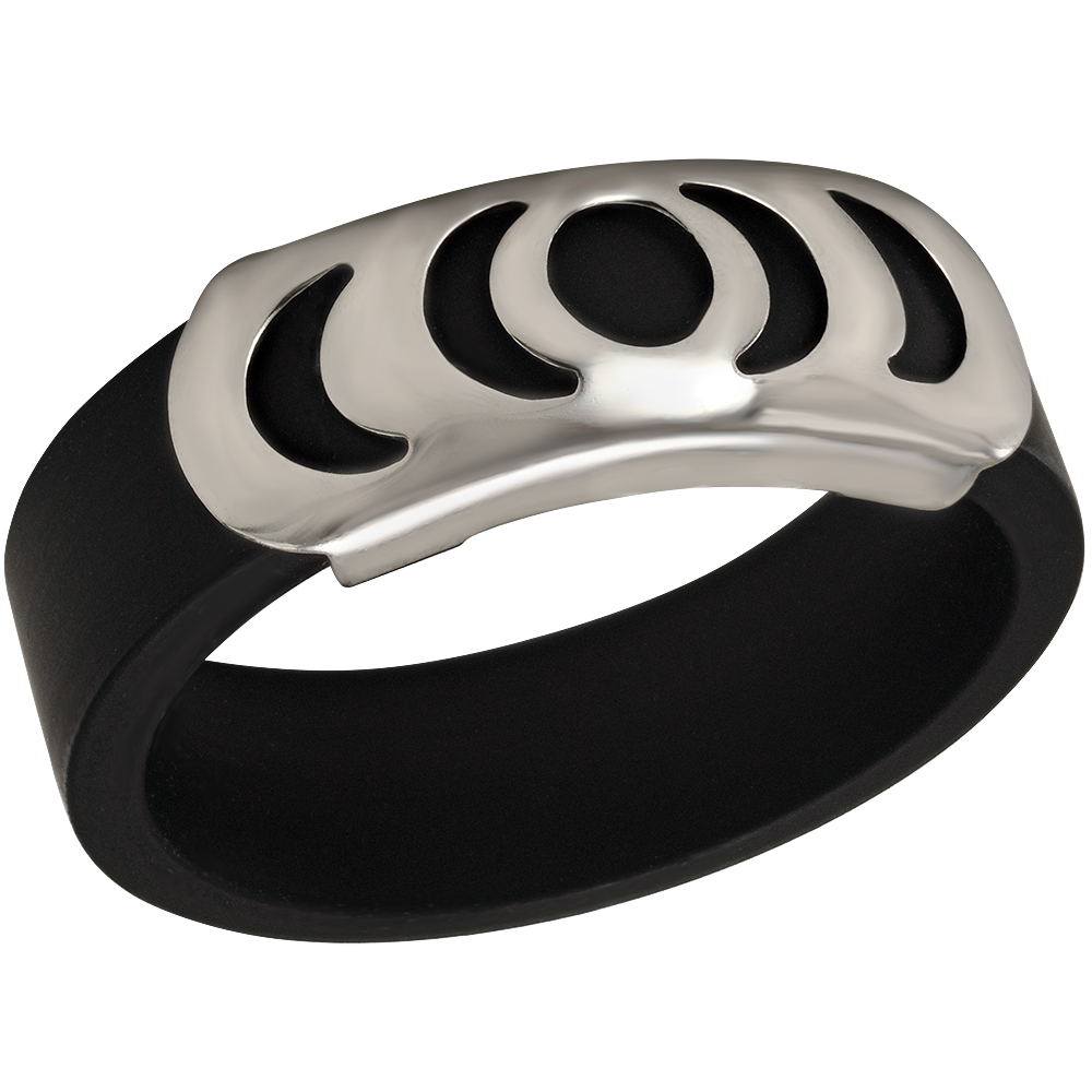 

Кольцо из серебра с каучуком Tango Jewellery Company 900632С размер 17.5