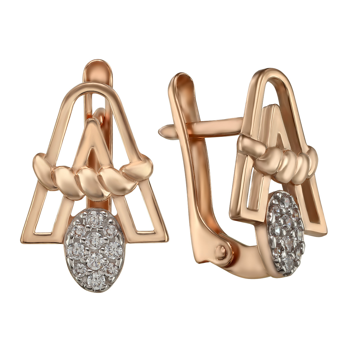 

Золотые серьги "Элегантность" с фианитами Tango Jewellery Company 420336