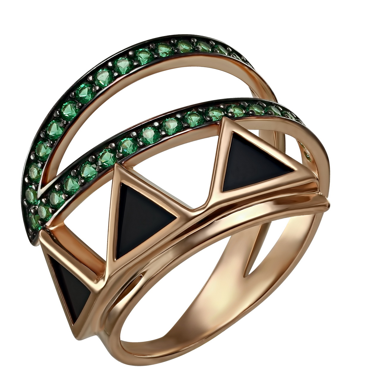 

Золотое кольцо с агатом и фианитами Tango Jewellery Company 369593 размер 18.5