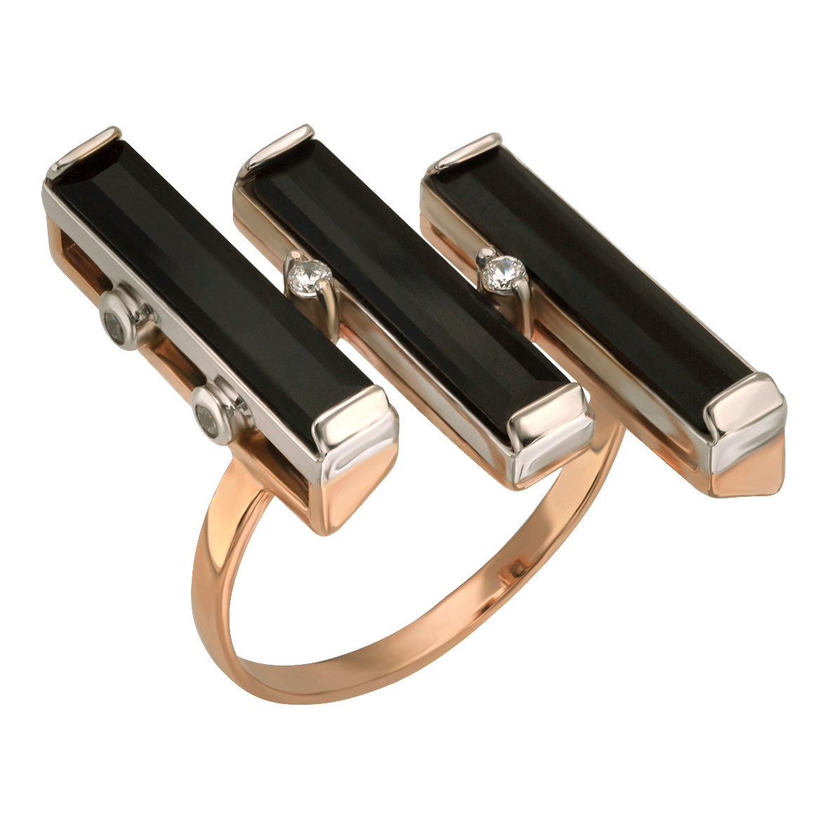 

Золотое кольцо с агатом и фианитами Tango Jewellery Company 379505 размер 18.5