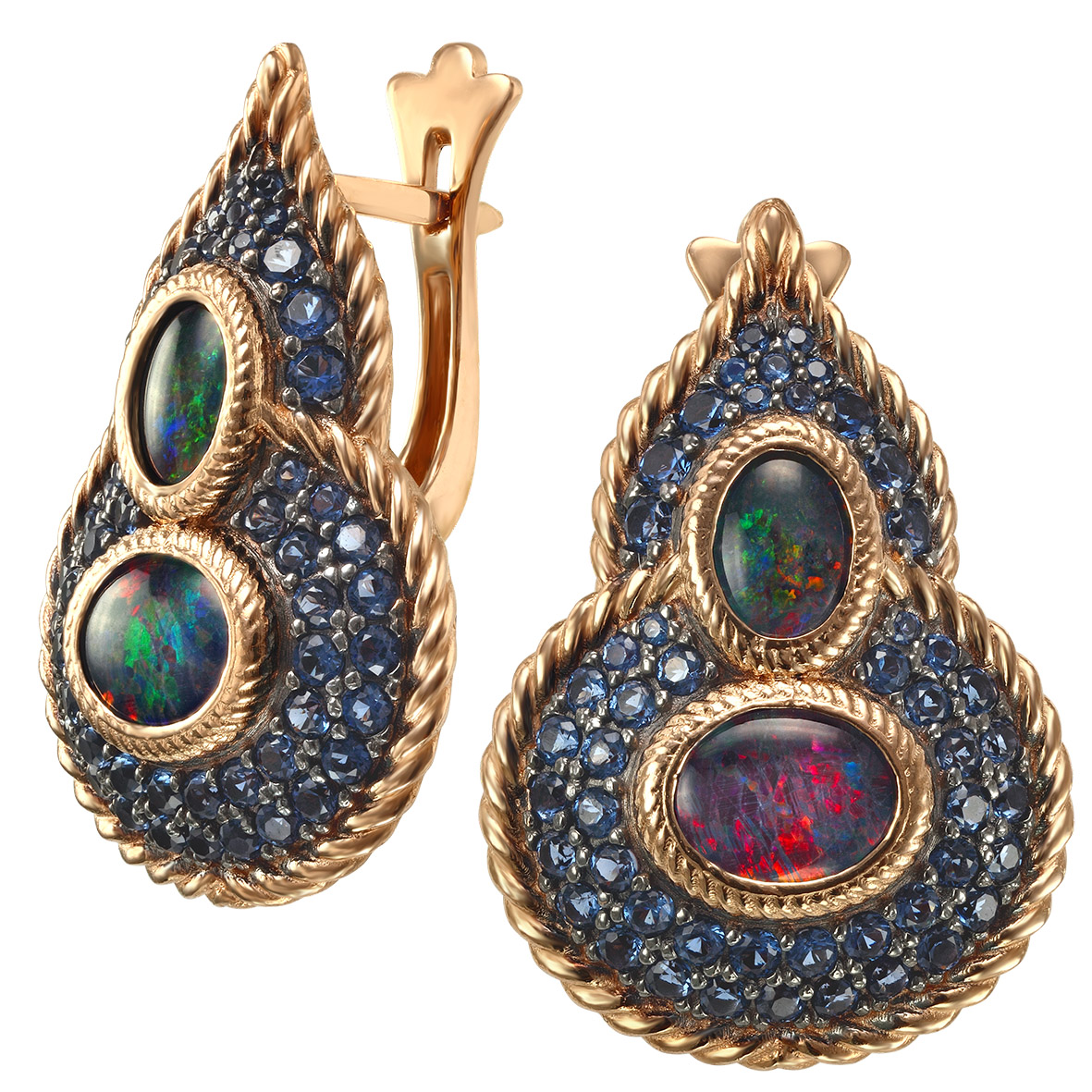 

Золотые серьги с опалами и нанокристаллами Tango Jewellery Company 4523350