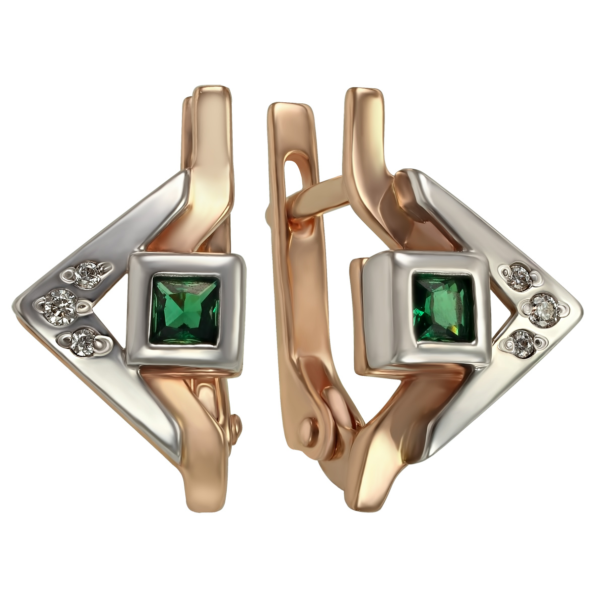 

Золотые серьги с бриллиантами и изумрудами Tango Jewellery Company 772347