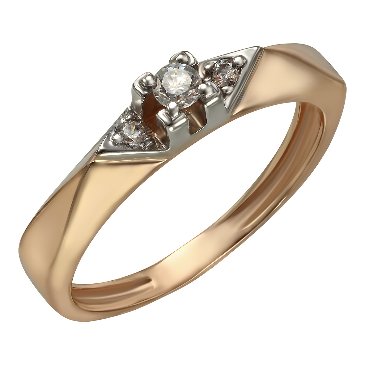 

Золотое кольцо с фианитами Tango Jewellery Company 350001 размер 17