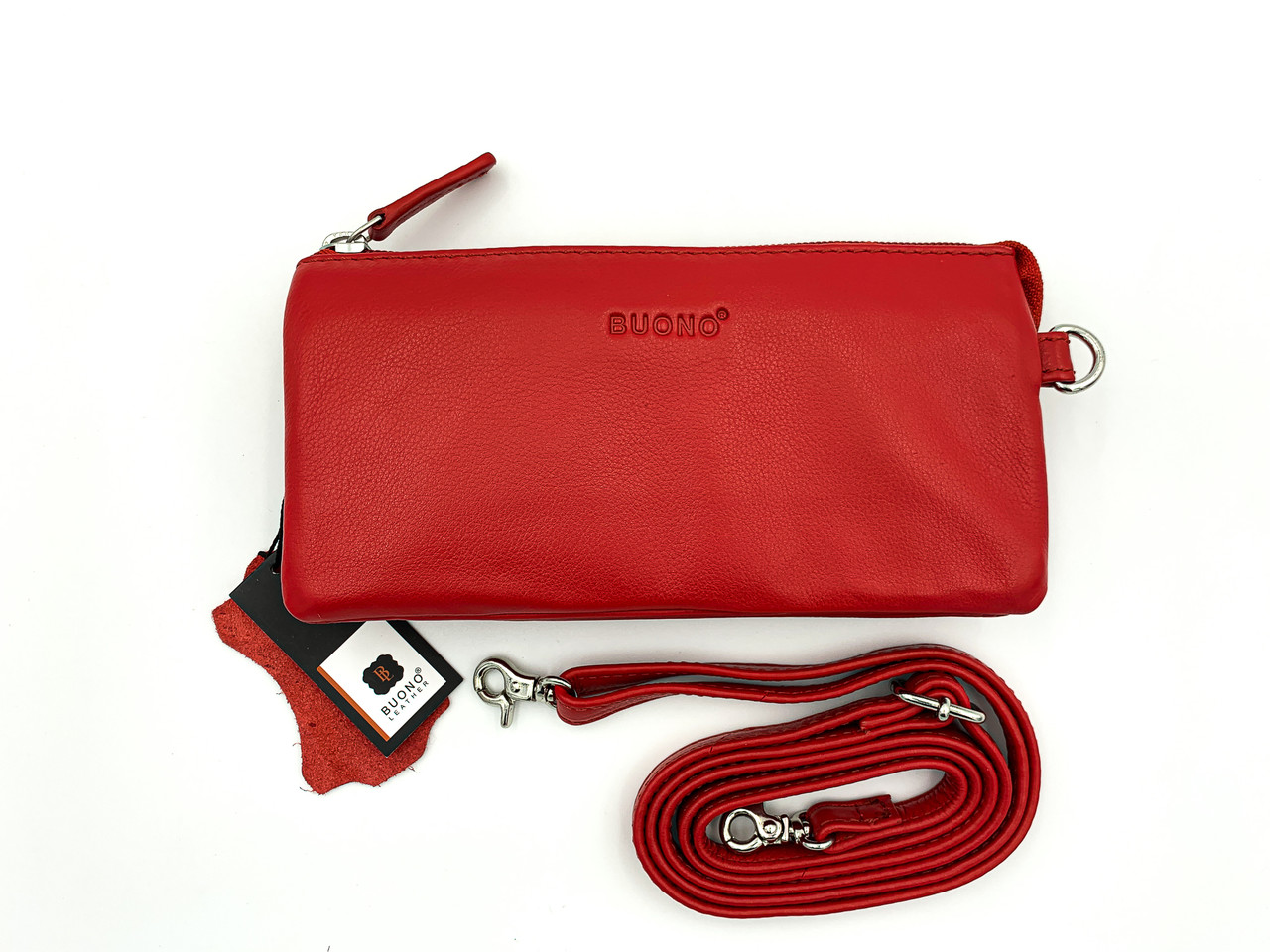 

Женская кожаная сумка cross-body Buono Leather(08-10983 red)