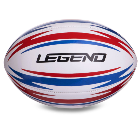 

Мяч для регби LEGEND FB-3289 №4 PVC белый-красный-синий (IN09115)