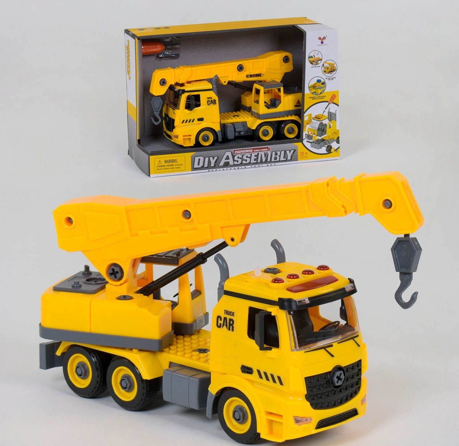 

Кран YIWAN TOYS машинка-конструктор инерционная свет звук (YW 9070 A)