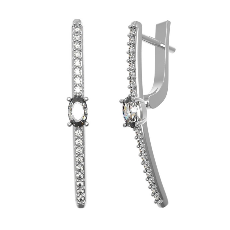 

Серьги из серебра 2946/9р-CZ-10