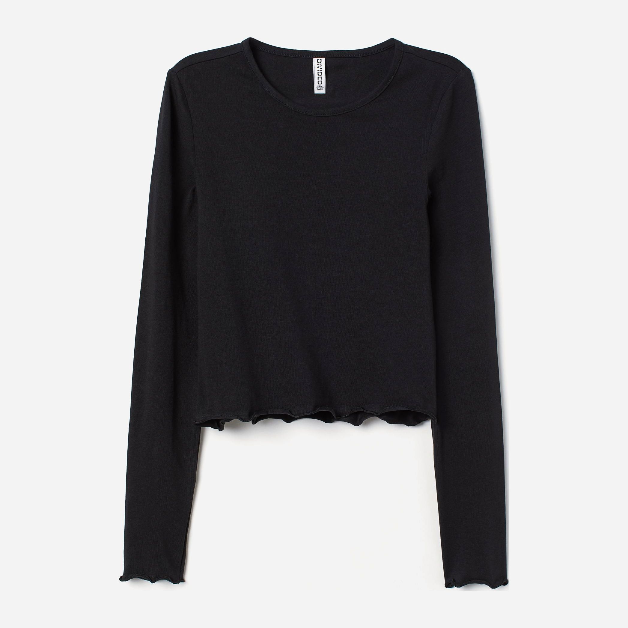 

Лонгслив H& 1111-7064439  Черный, Лонгслив H&M 1111-7064439 M Черный