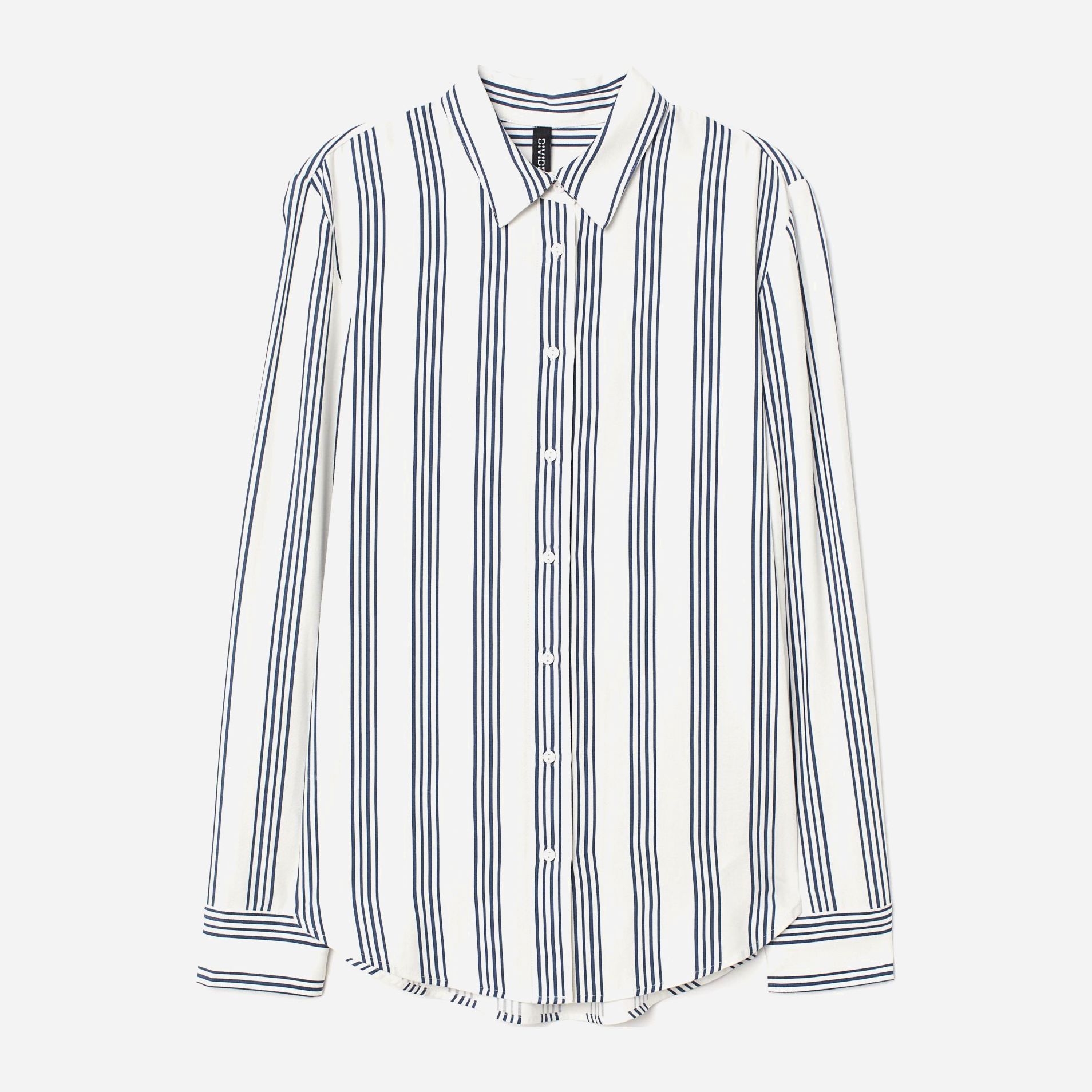 

Блузка H&M 1511-745829  Белая с синим, Блузка H&M 1511-745829 40 Белая с синим