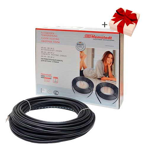 

Двухжильный нагревательный кабель ТМ Hemstedt DR 1350 Bт + терморегулятор