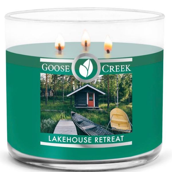 

Ароматическая трехфитильная свечка Goose Creek Lakehouse Retreat