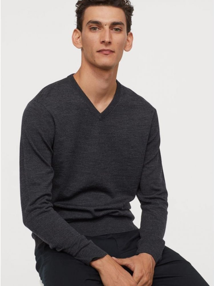 

Пуловер H&M 3784474  Темно-серый, Пуловер H&M 3784474 S Темно-серый