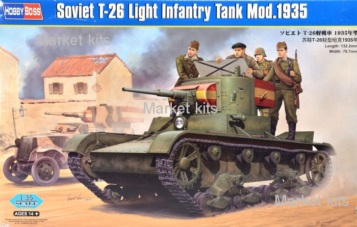 

Легкий танк Т-26 образца 1935 г. 1:35 Hobby Boss (HB82496)