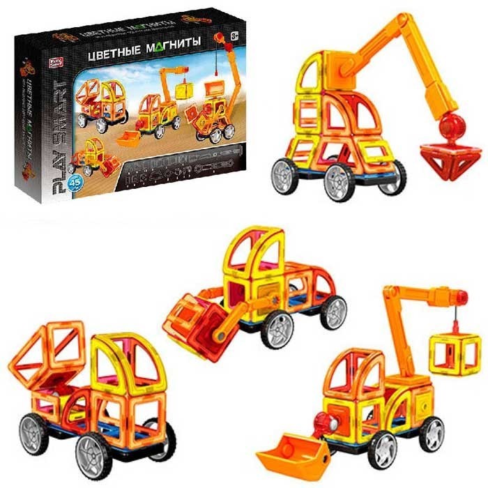 

Магнитный конструктор Play Smart Стройтехника 45 детали (2428)