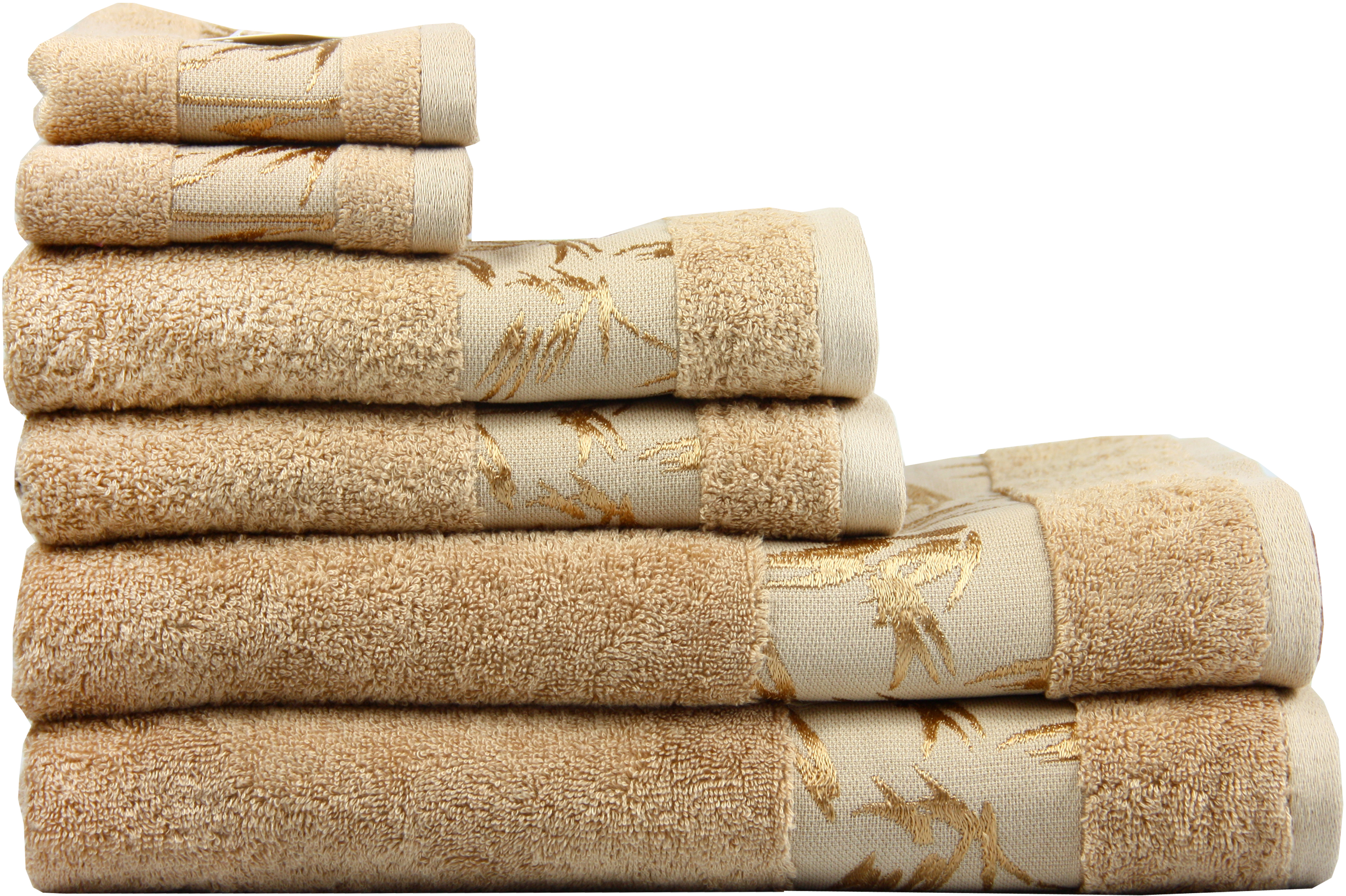 

Махровое полотенце Maisonette Bamboo 76х152 Бежевый