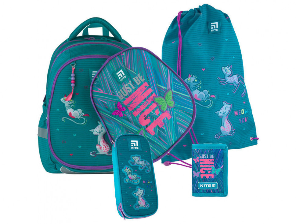

Набор школьника Kite Education Adorable Рюкзак и Сумка для обуви Пенал и Кошелёк K21-700M(2p)-4 mag_016052