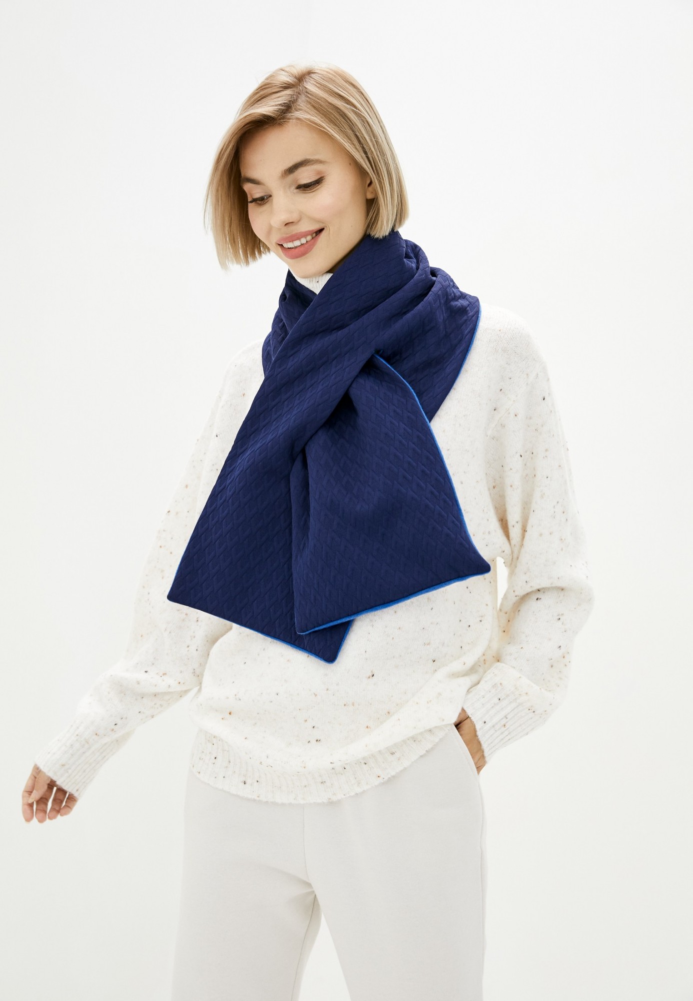 

Шарф "Нью-Йорк" большой трендовый от MyScarf теплый сине-голубой женский