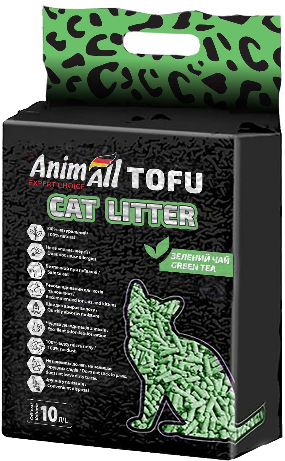 Акція на Наполнитель для кошачьего туалета AnimAll ТОФФУ Зеленый чай 4.66 кг / 10 литров (4820224500881) від Rozetka UA
