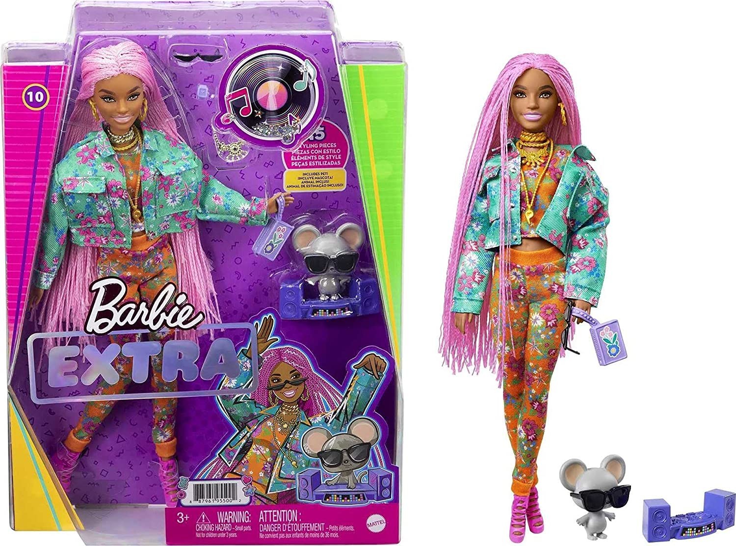 

Кукла Barbie Extra Барби Экстра Модница с розовыми дредами #10
