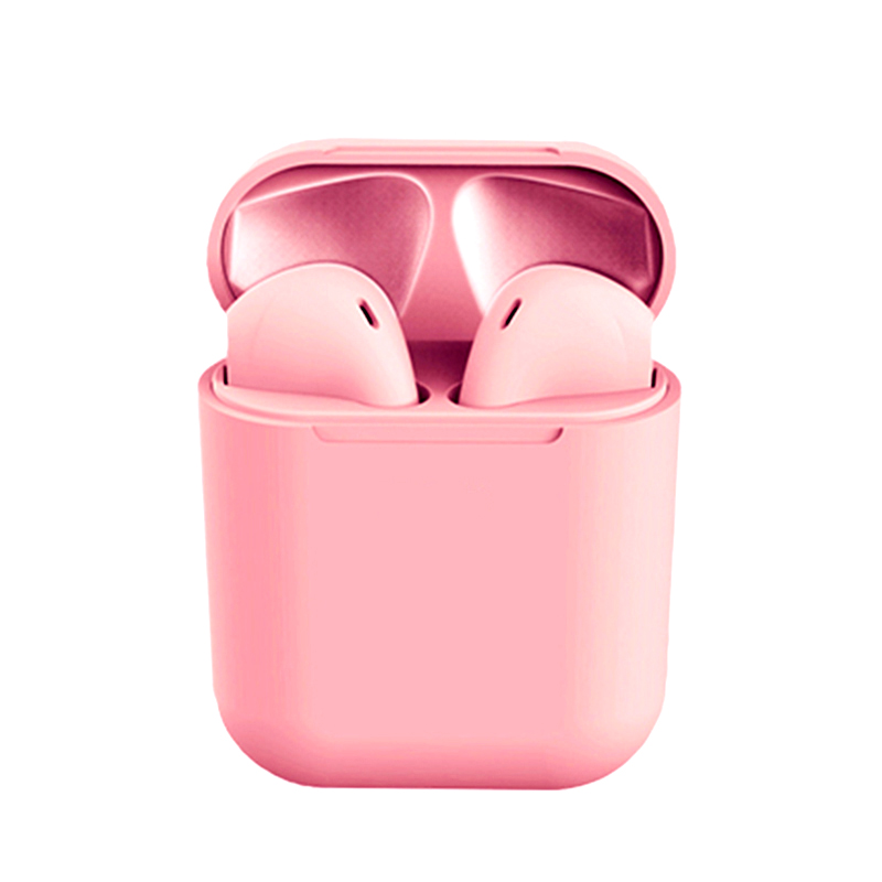 

Беспроводные сенсорные наушники i12 TWS Pods Pink gloss