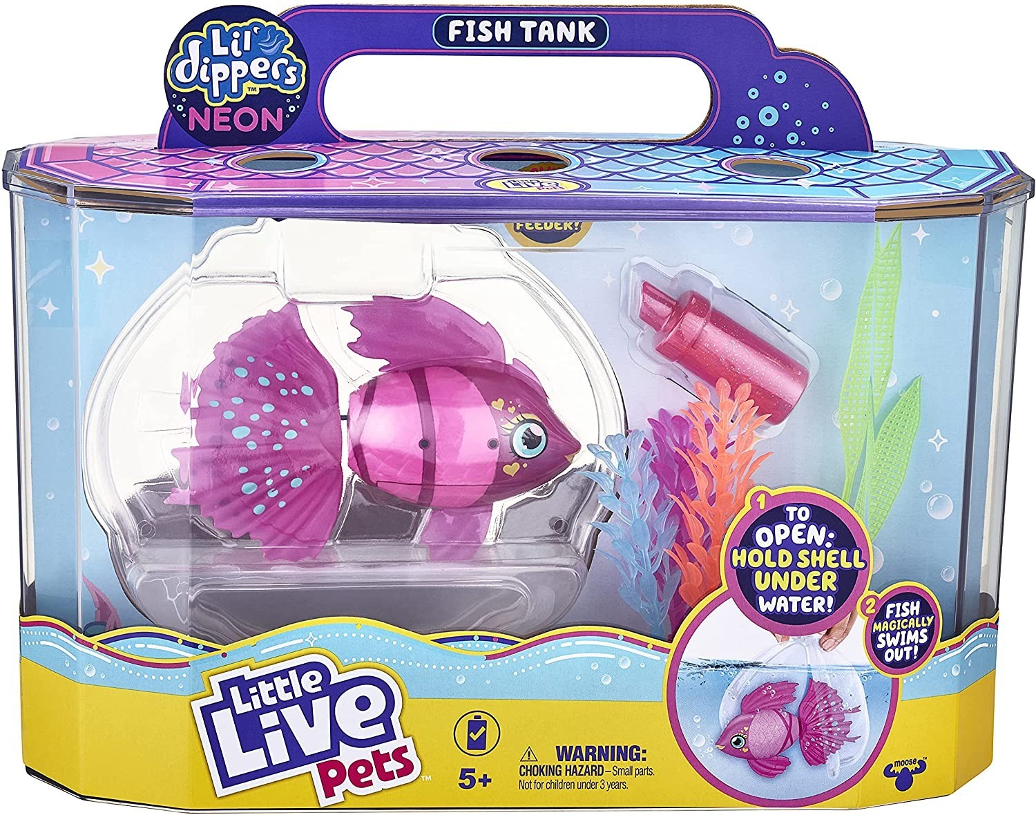 

Интерактивная рыбка с аквариумом Moose Little Live Pets Lil' Dippers Neon Эксклюзивная рыбка (26283)
