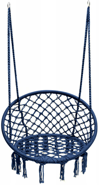 

Подвесное Кресло Гамак - Качеля круглая 80 см, до 150 кг, синий цвет