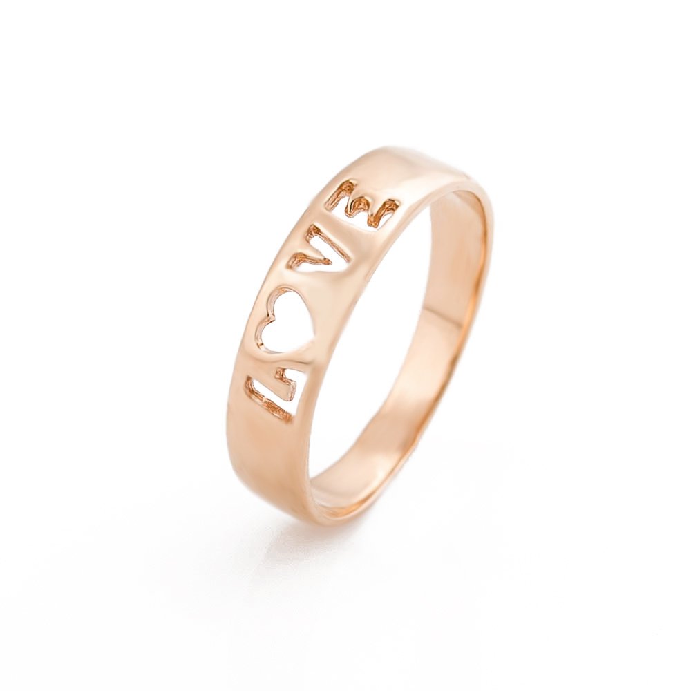 

Золотое кольцо "Love" к04879 Оникс 17.5