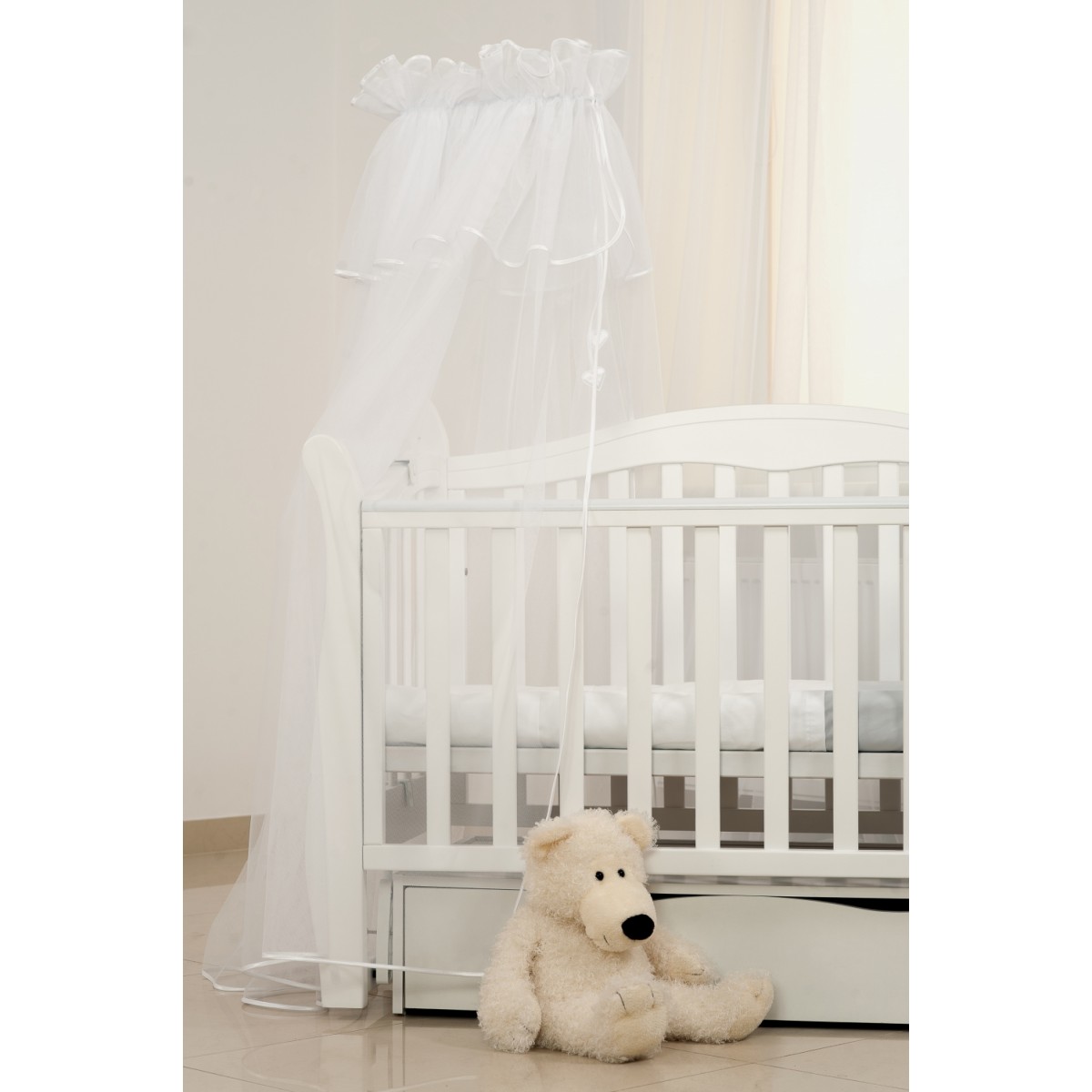 

Балдахин для детской кроватки Twins 1099-TS-01 Белый универсальный 160 х 500 см