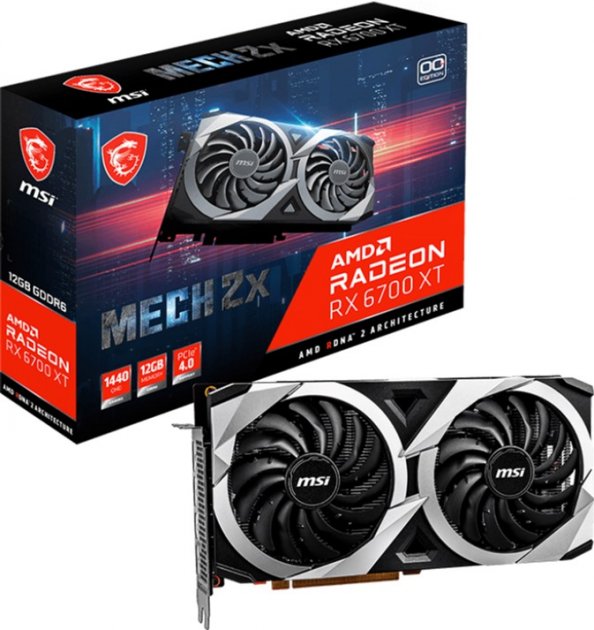 

Видеокарта Radeon RX 6700 XT 12Gb GDDR6 MSI MECH 2X
