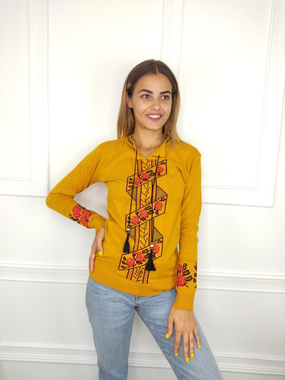 

Кофта вишивка Hazard - р. жовтий V005, Кофта вишивка Hazard 42-48 р. жовтий V005 (42-48)