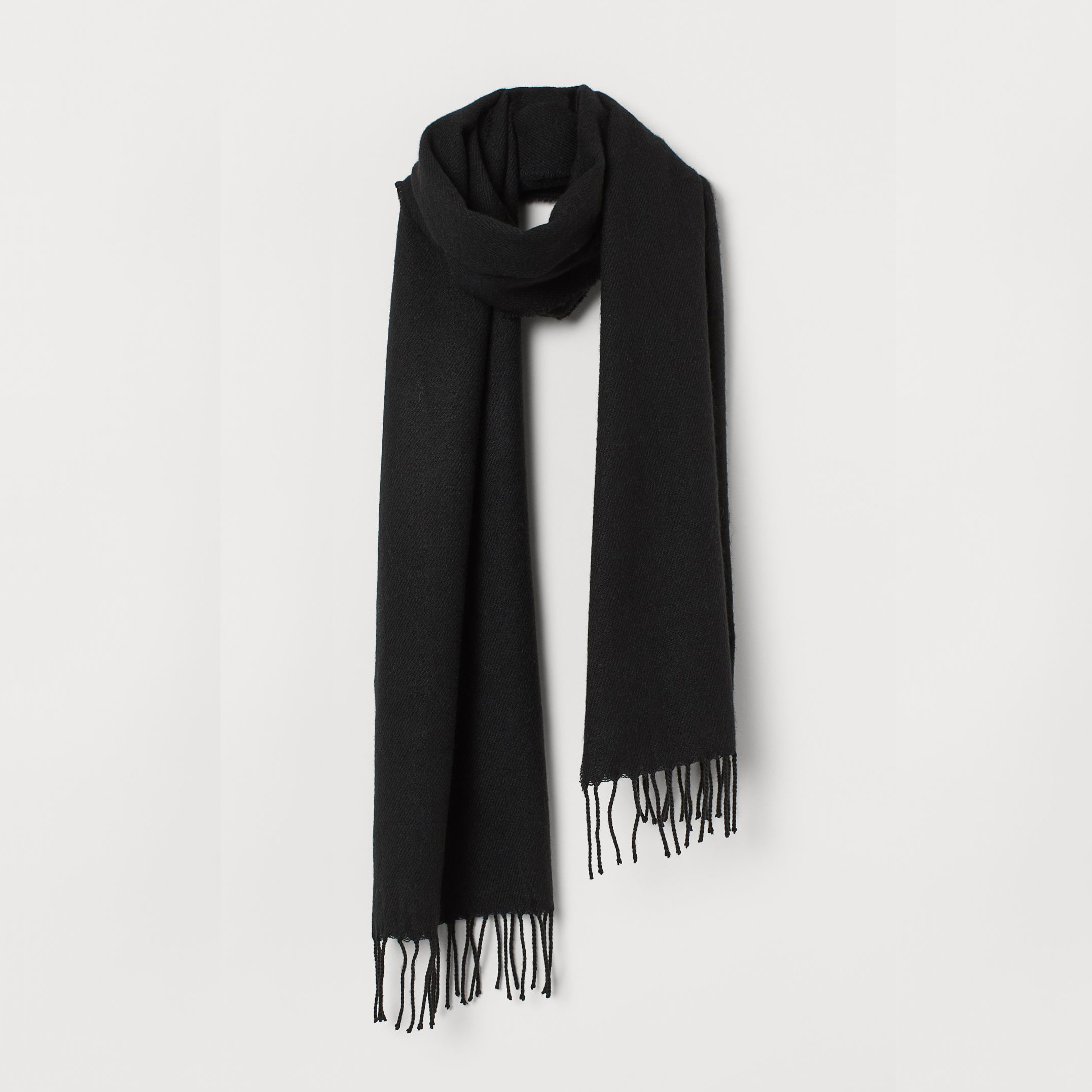 

Шарф H&M 7891580log 35х180 см Черный