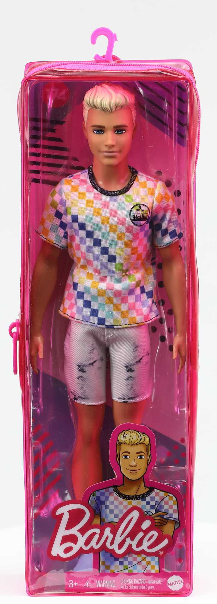 

Лялька Barbie Fashionistas Кен Модник в кольоровий футболці і білих шортах (GRB90) (887961900392)