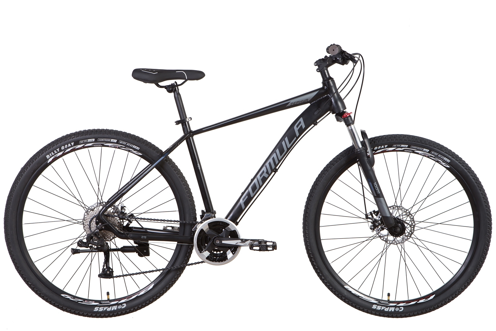 

Велосипед AL 29" Formula ZEPHYR 3.0 AM DD 2022 (черно-серый (м)) Formula OPS-FR-29-174