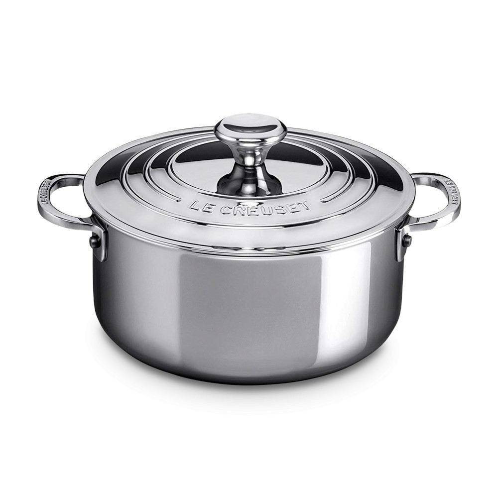 

Кастрюля Le Creuset из нержавеющей стали 3-Ply Plus 5.3 л 24 см Серебристая