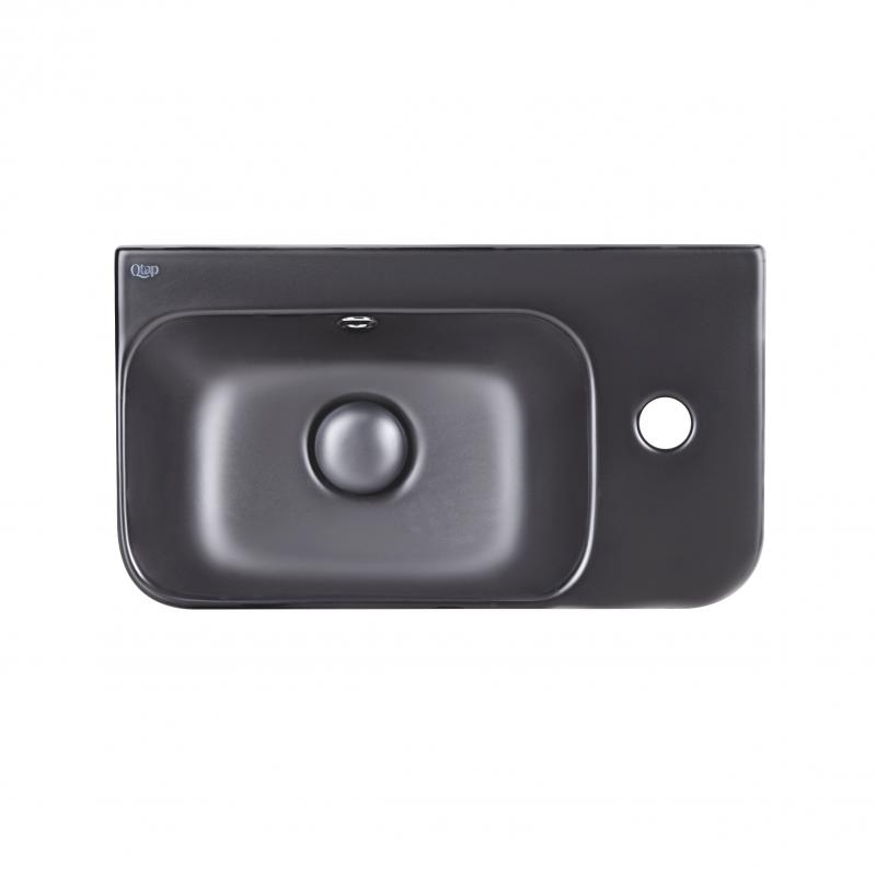 

Раковина подвесная моноблок Qtap Tern MATT BLACK QT17115117RMB SD00043864