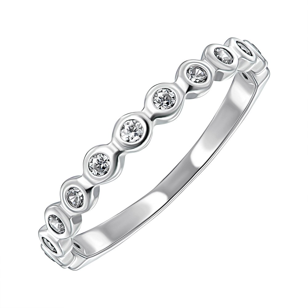

Серебряное кольцо с фианитами 000151664 17 размера