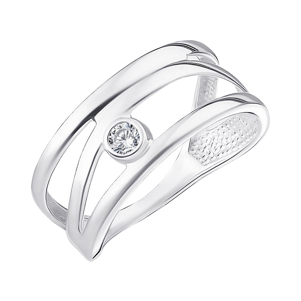 

Серебряное кольцо с фианитом 000148575 16 размера