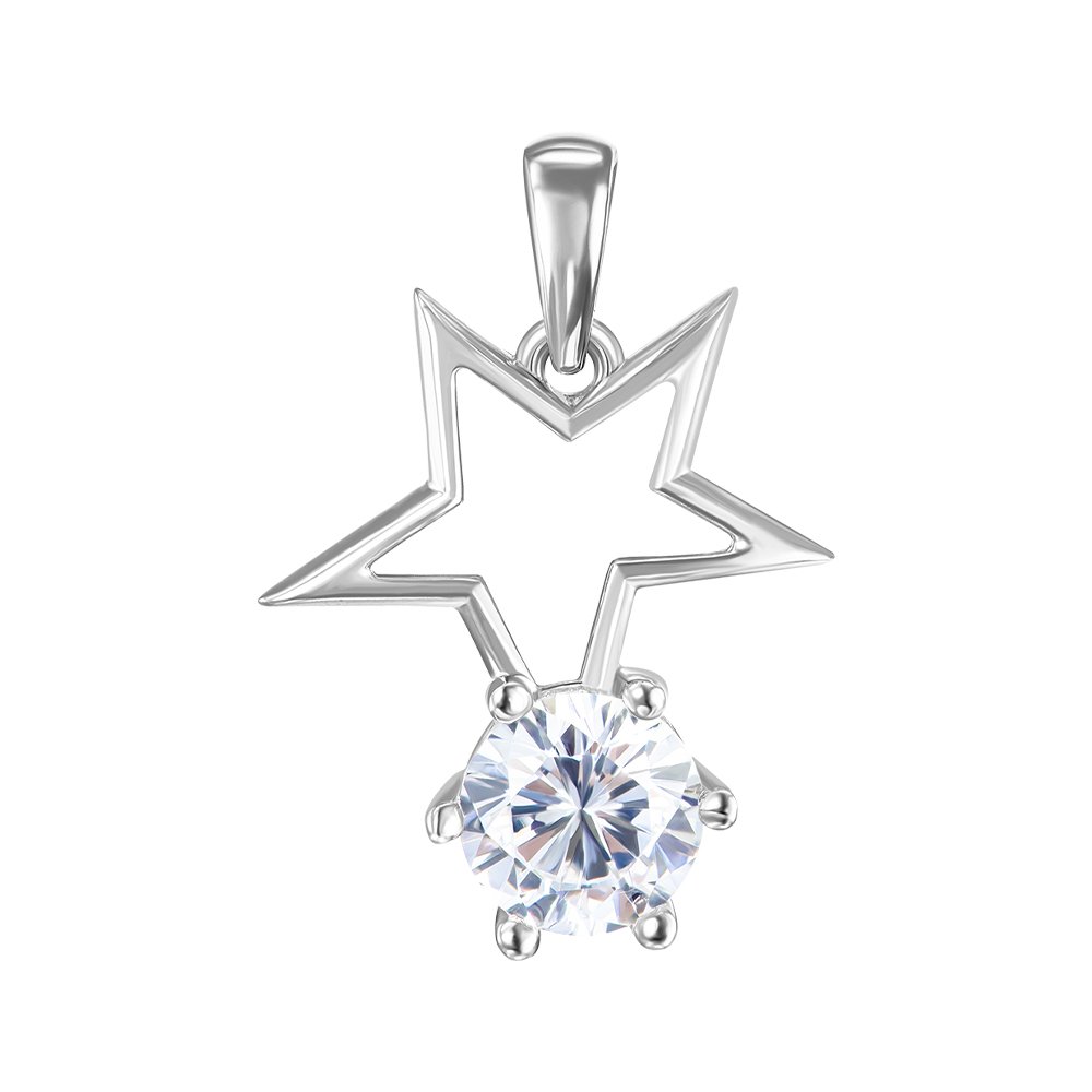 

Подвеска из серебра с фианитом 000150668