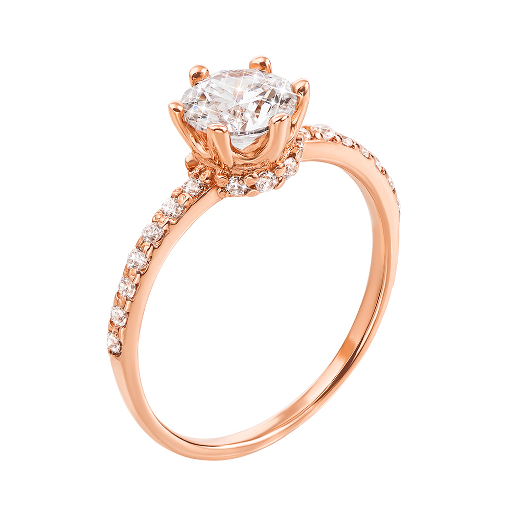 

Золотое кольцо Фелисити с фианитом S Zirconia 000128122 16.5 размера