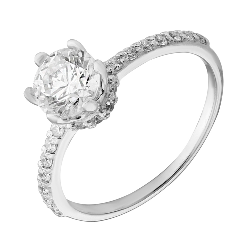 

Кольцо в белом золоте Фелисити с фианитами S Zirconia 000126270 15 размера