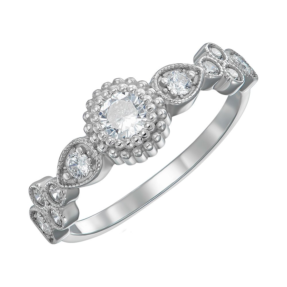 

Кольцо из серебра с фианитами 000151329 18.5 размера