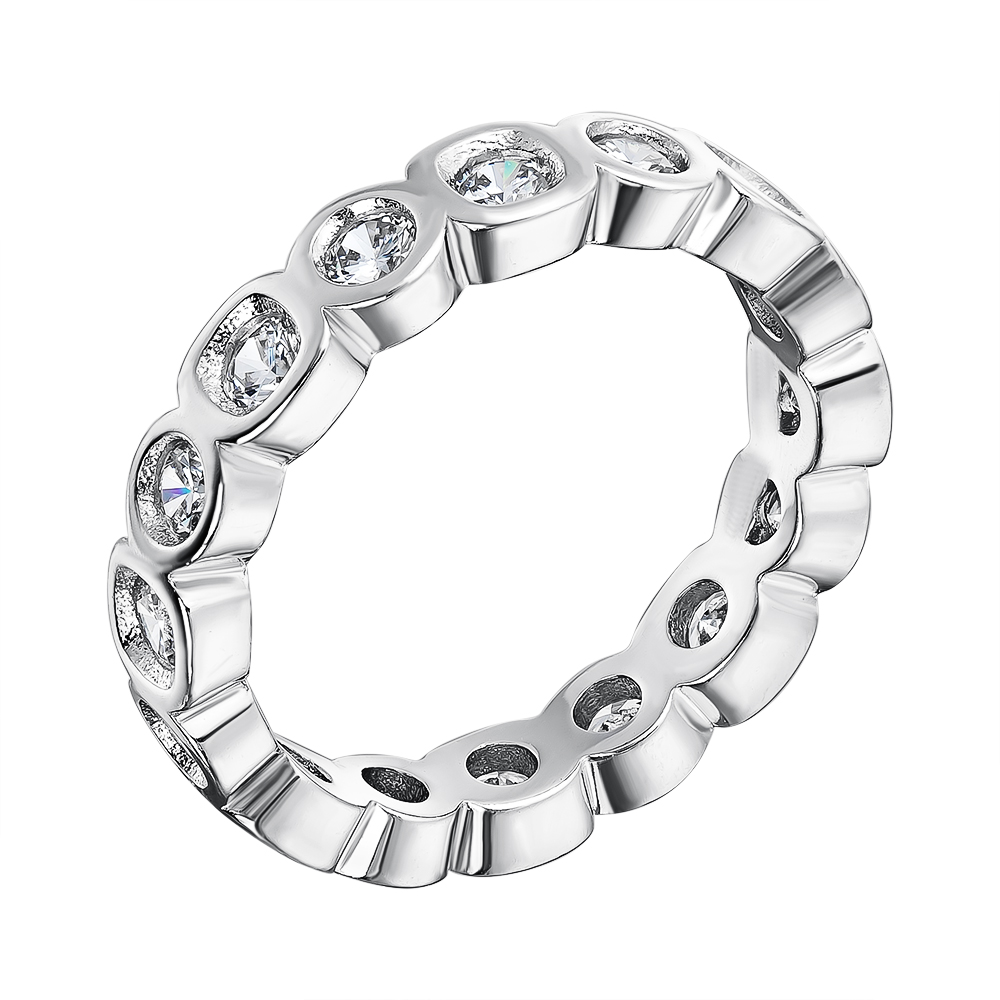 

Серебряное кольцо с фианитами 000137415 17 размера