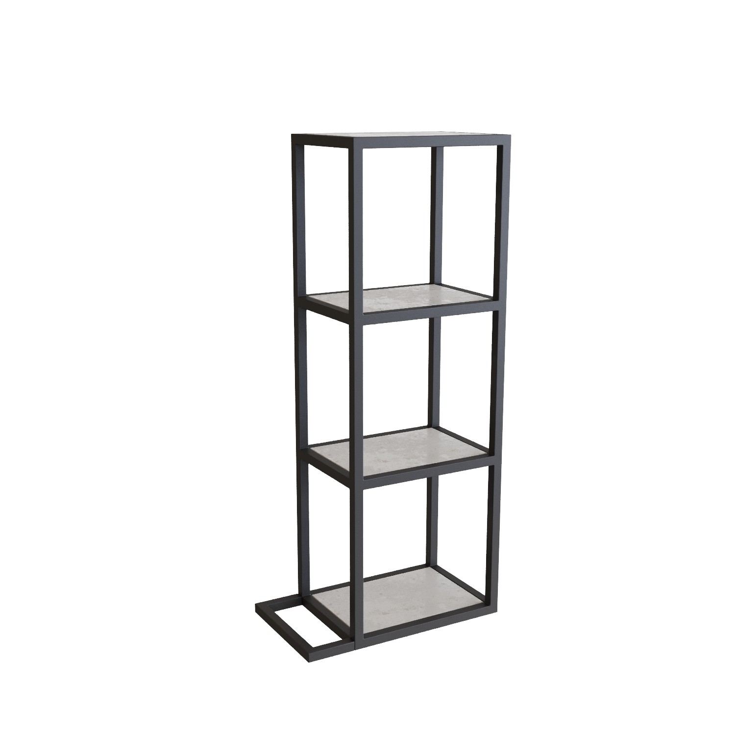 

Стеллаж металлический для вещей Altstahl CANTE 3/1 с одним поручнем (250х340х980) Чёрный