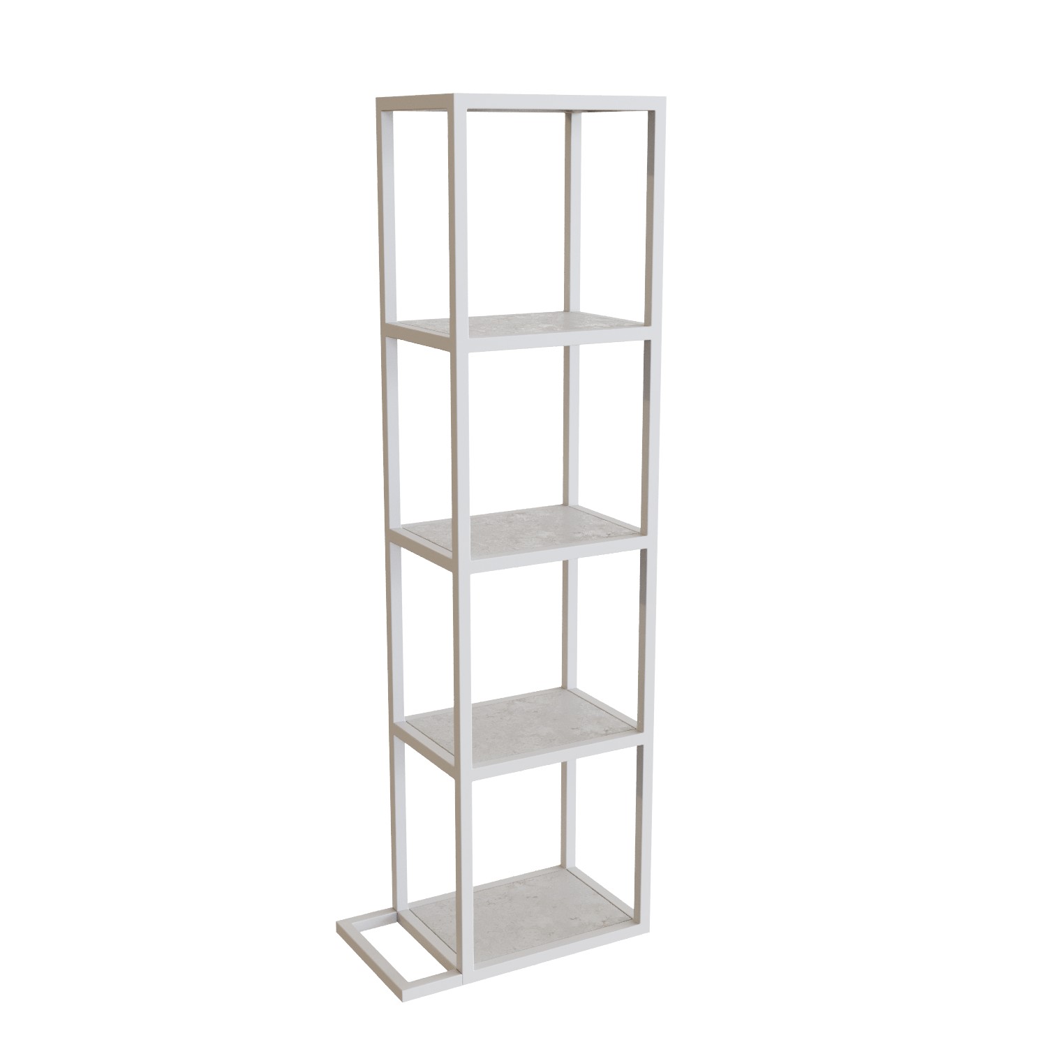 

Стеллаж металлический для вещей Altstahl CANTE 4/1 с одним поручнем (250х340х1300) Белый
